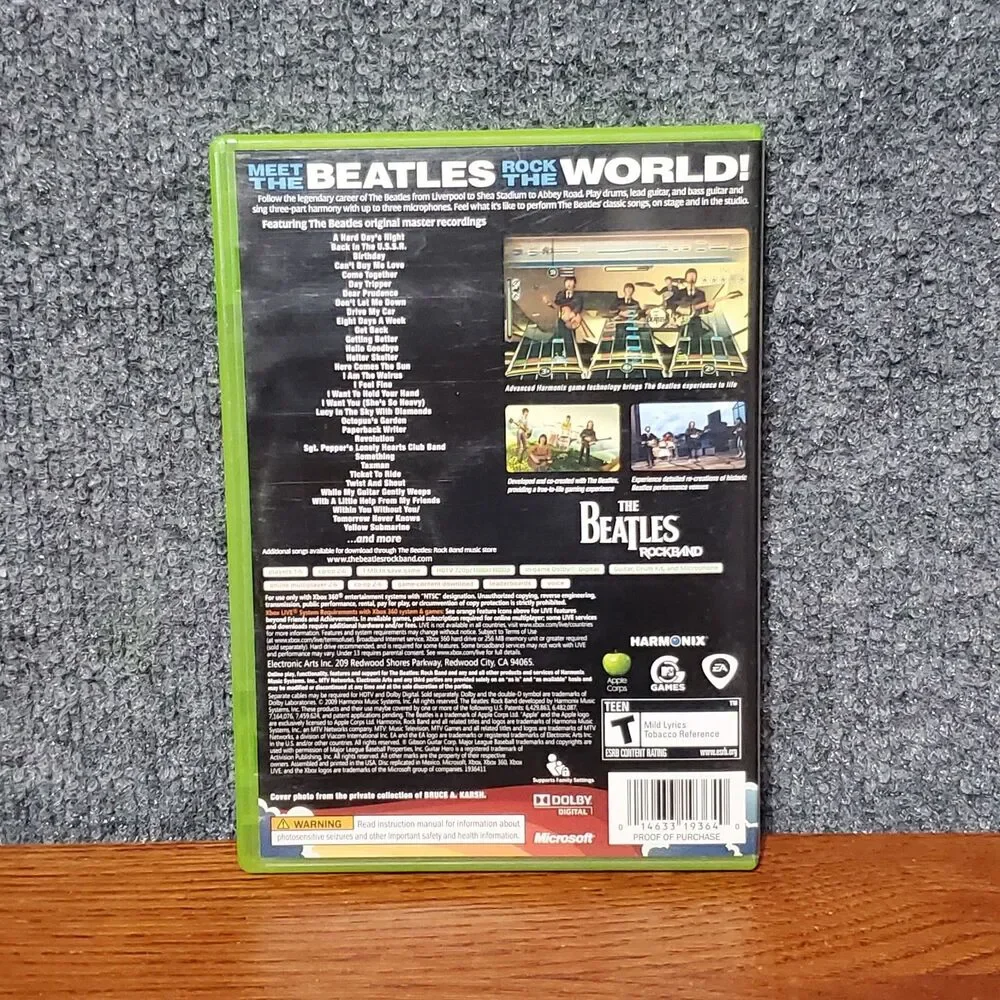 The Beatles: Rock Band (Microsoft Xbox 360, 2009) Complete w/Manual Working Vtg